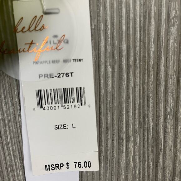 PILYQ Tube Bandeau Bikini‎ Top and Full Bikini Bottom in Pineapple Reef Terry L - Picture 16 of 16